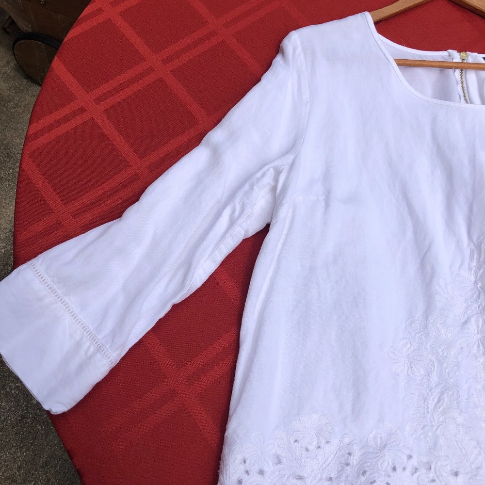 Embroidery white top